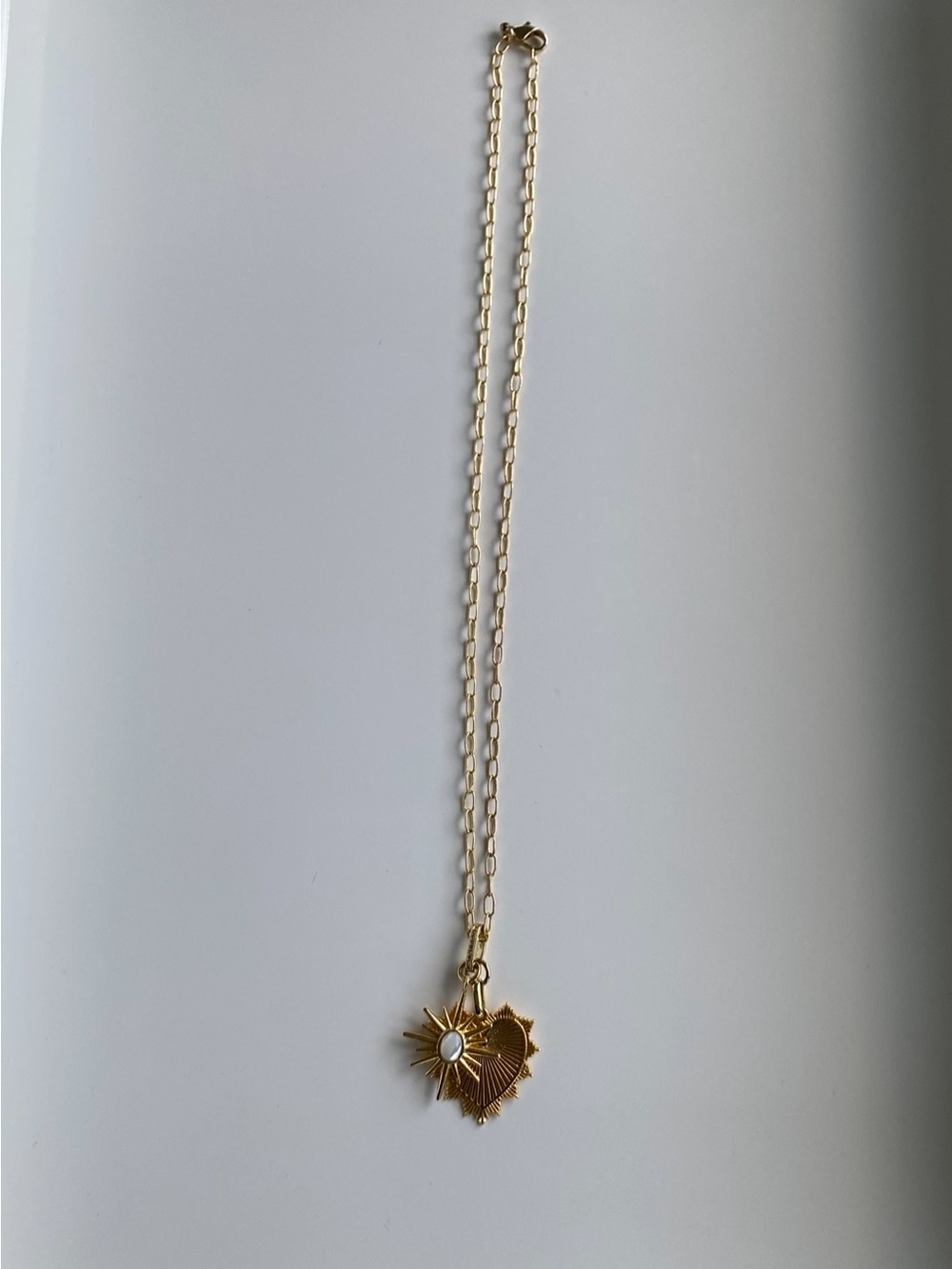 Vintage Gold Pendant Necklace with CZ Accent - Picture 7 of 7